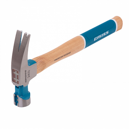 Молоток-гвоздодер, 680 г, угол 75, магнит, обрезиненная рукоятка AMERICAN HICKORY // GROSS Молоток-гвоздодер, 680 г, угол 75, магнит, обрезиненная рукоятка AMERICAN HICKORY // GROSS