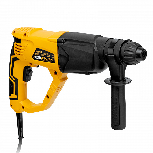 Перфоратор электрический RH-1050-26, SDS-plus, 1050 Вт, 3,2 Дж, 3 плюс 1 реж.// Denzel Перфоратор электрический RH-1050-26, SDS-plus, 1050 Вт, 3,2 Дж, 3 плюс 1 реж.// Denzel