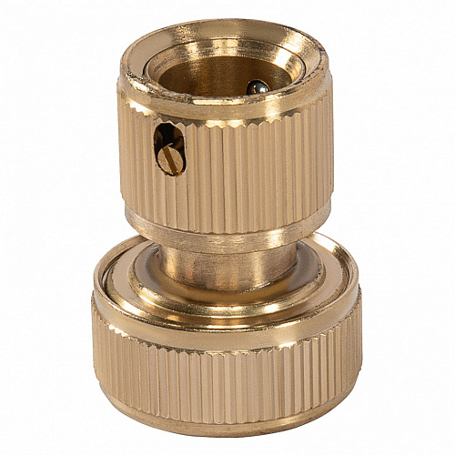 Набор для соединения шлангов 3/4", (переходник, 2 соединит.аквастоп), латунный// Palisad Набор для соединения шлангов 3/4", (переходник, 2 соединит.аквастоп), латунный// Palisad