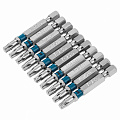 Набор бит TORX 25х50, сталь S2, 10 шт.// Gross Набор бит TORX 25х50, сталь S2, 10 шт.// Gross
