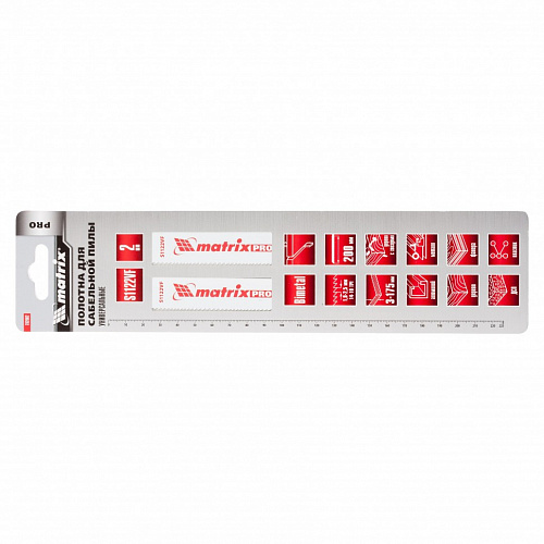 Полотна универсальные для сабельной пилы S1122VF,200/1,8-2,5 мм, Bimetal, 2шт., PRO// Matrix Полотна универсальные для сабельной пилы S1122VF,200/1,8-2,5 мм, Bimetal, 2шт., PRO// Matrix