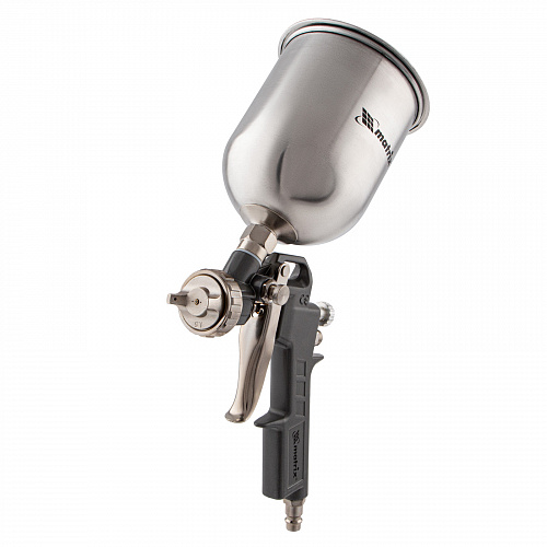 Краскораспылитель пневмат. с верхним бачком V= 0,6 л, сопла диаметром 1.2, 1.5 и 1.8 мм// Matrix Краскораспылитель пневмат. с верхним бачком V= 0,6 л, сопла диаметром 1.2, 1.5 и 1.8 мм// Matrix