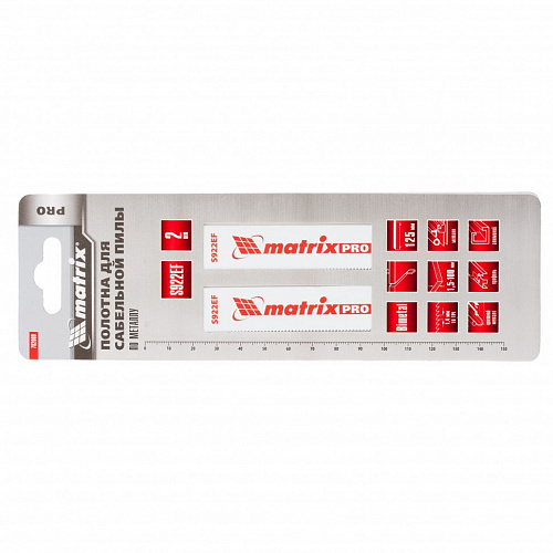 Полотна по металлу для сабельной пилы S922EF 125 / 1,4 мм, Bimetal, 2 шт., PRO// Matrix Полотна по металлу для сабельной пилы S922EF 125 / 1,4 мм, Bimetal, 2 шт., PRO// Matrix