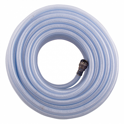 Шланг пневматический ПВХ, 10x16мм, 18 бар, армированный, прозрач., быстросъем, 30м// Stels Шланг пневматический ПВХ, 10x16мм, 18 бар, армированный, прозрач., быстросъем, 30м// Stels
