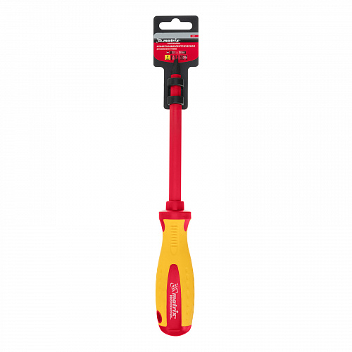 Отвертка Insulated до 1000 В, SL8,0x150 мм, CrMo, 2к рукоятка// Matrix Отвертка Insulated до 1000 В, SL8,0x150 мм, CrMo, 2к рукоятка// Matrix