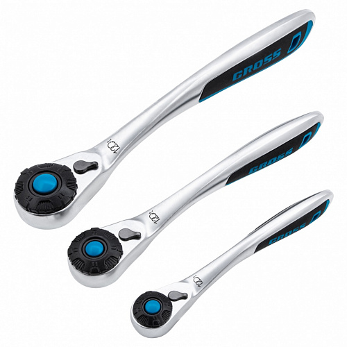Набор инструментов, 1/2", 3/8", 1/4", CrV, 120 зубьев, 216 предметов// Gross Набор инструментов, 1/2", 3/8", 1/4", CrV, 120 зубьев, 216 предметов// Gross